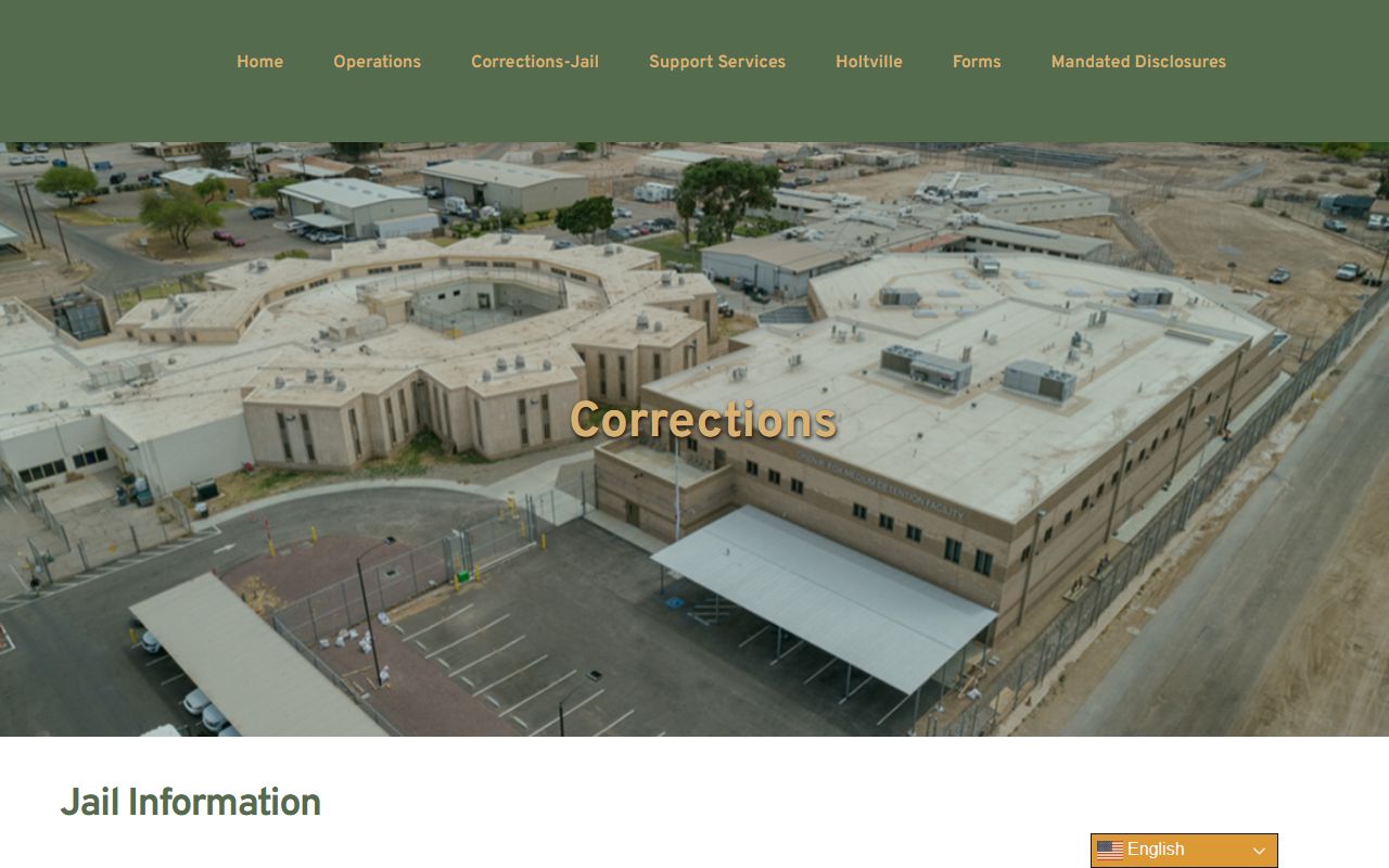 Imperial County Sheriff jail information page for released inmates