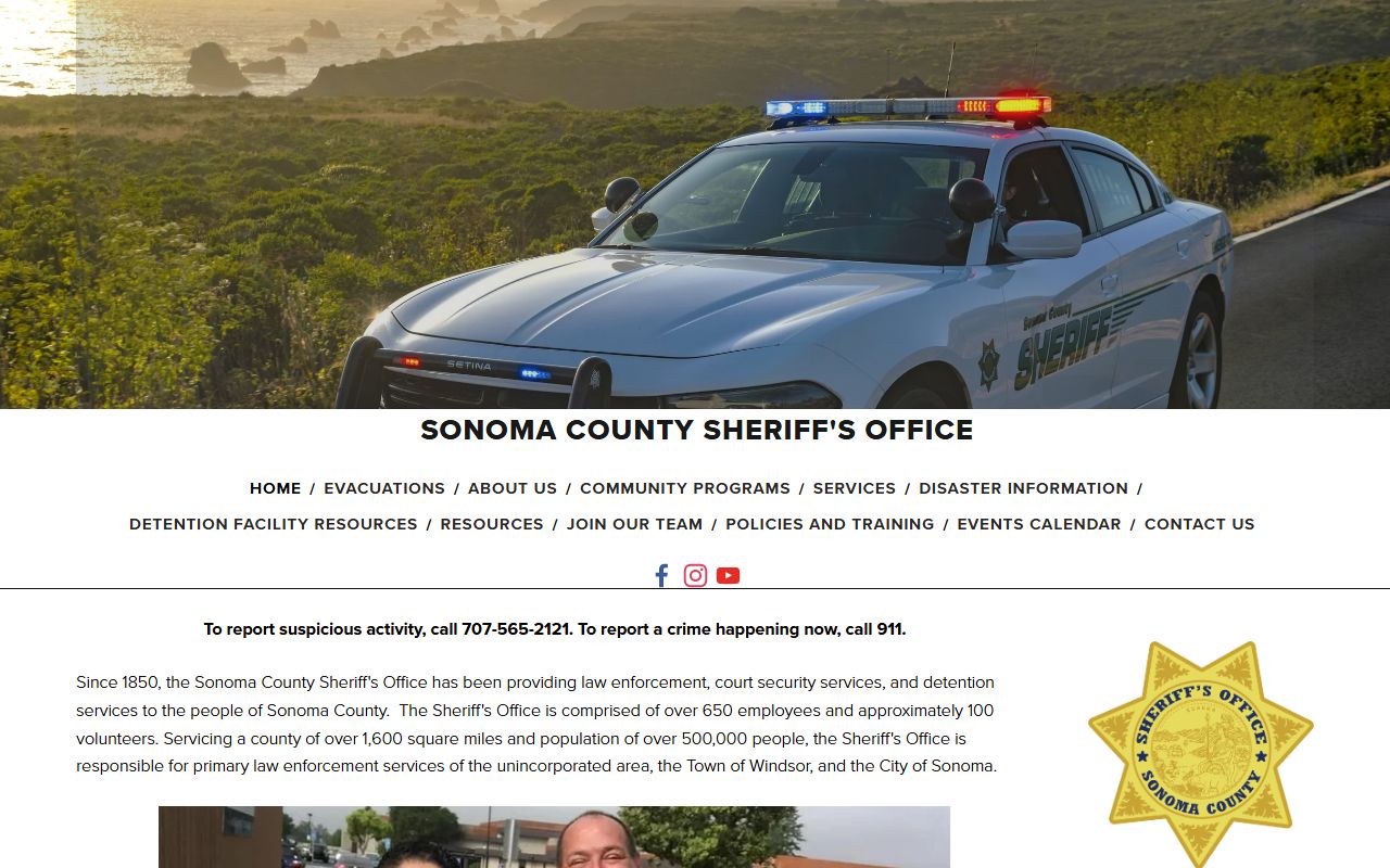 Sonoma County Sheriff jail inmate search for released inmates